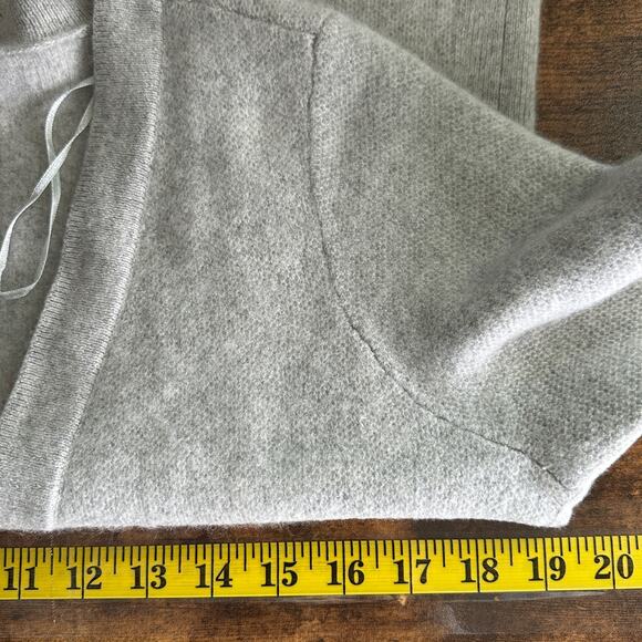 Talbots 100 Cashmere Long Duster Cardigan Sweater Medium Gray Quiet Luxury EUC - Picture 3 of 9